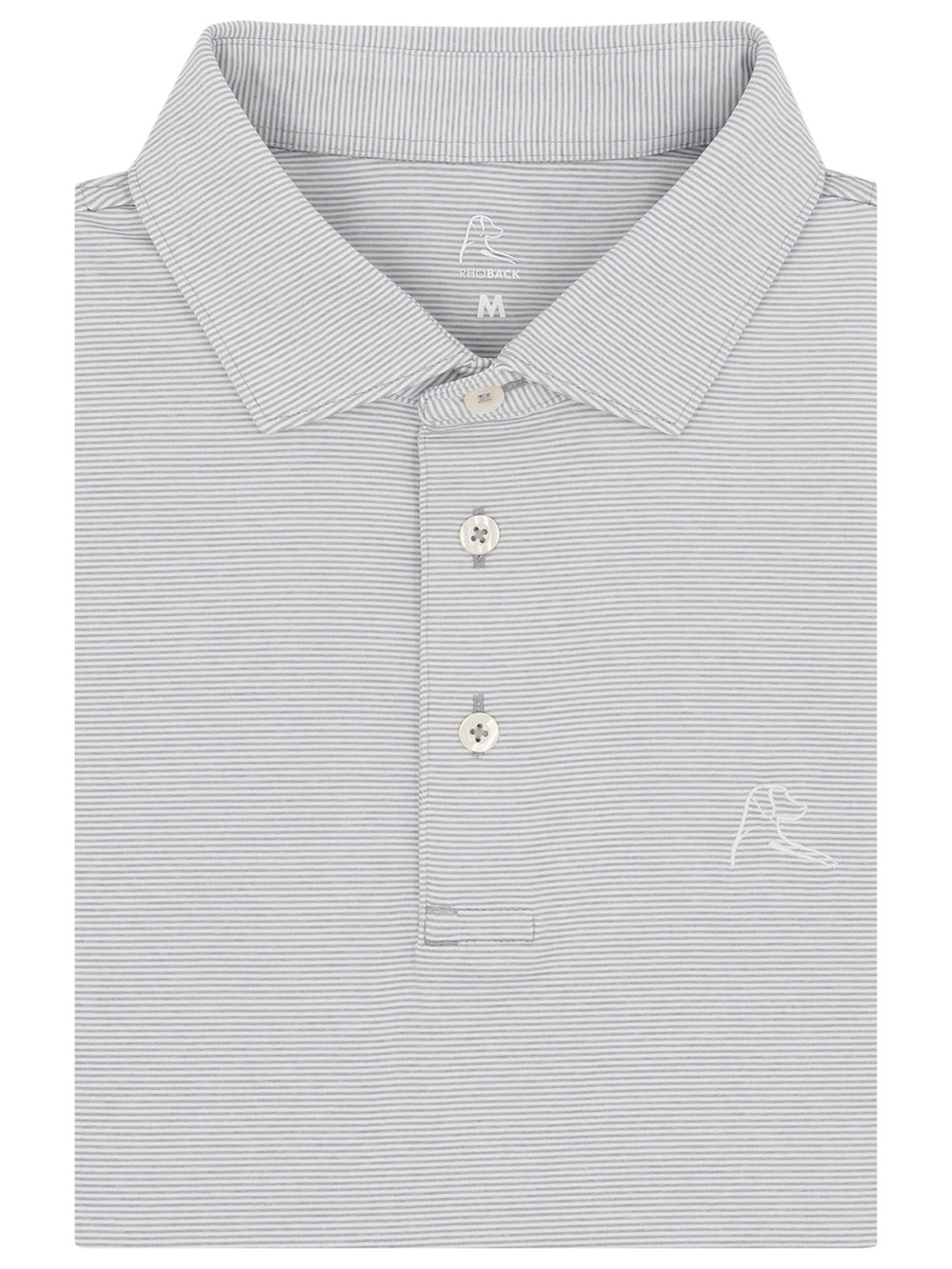 RHOBACK /// Men’s The Whaler Heather Stripe Performance Polo - Size Large